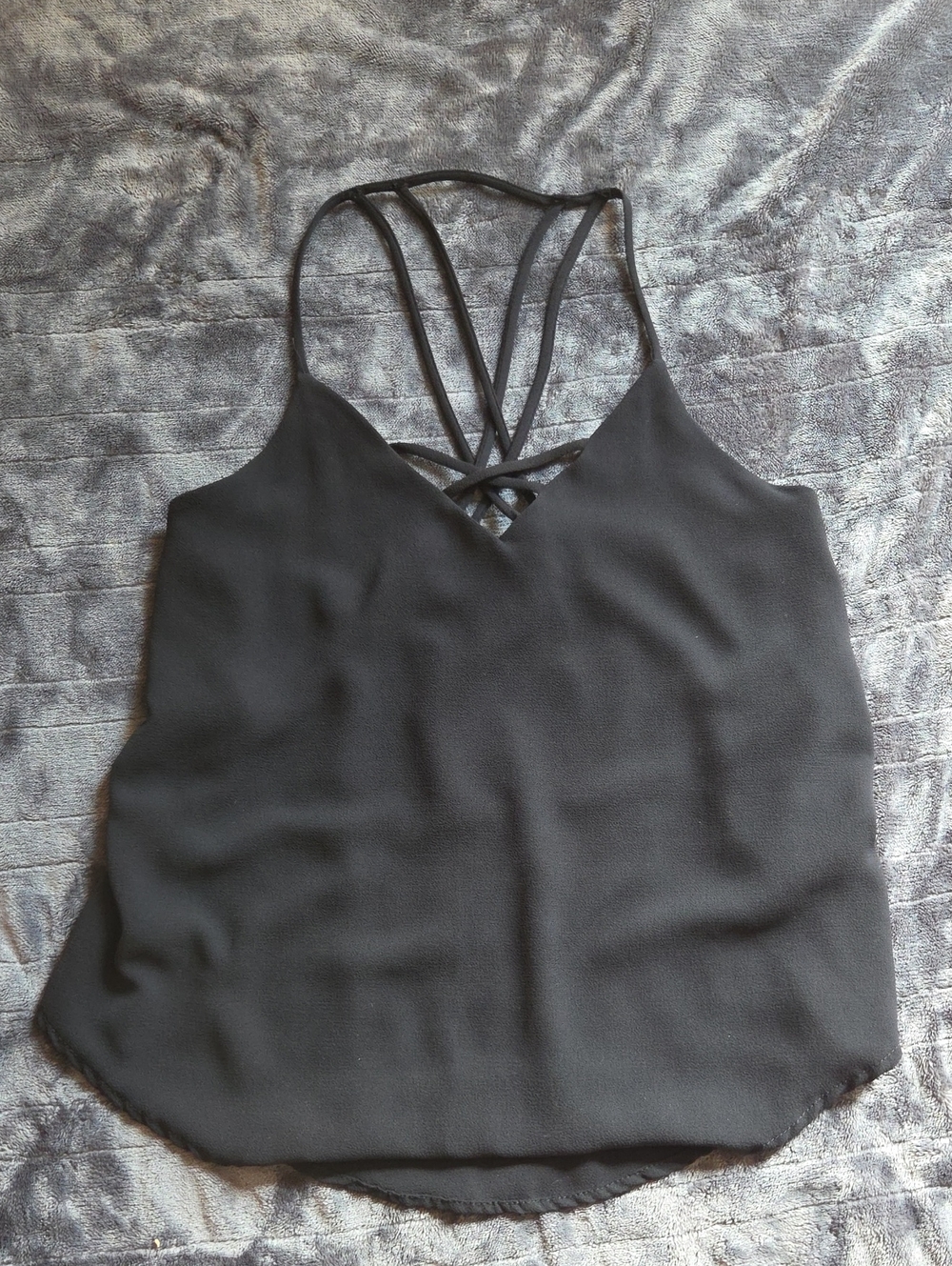 Charlotte Russe Black Strappy V-Neck Women’s Tank Top